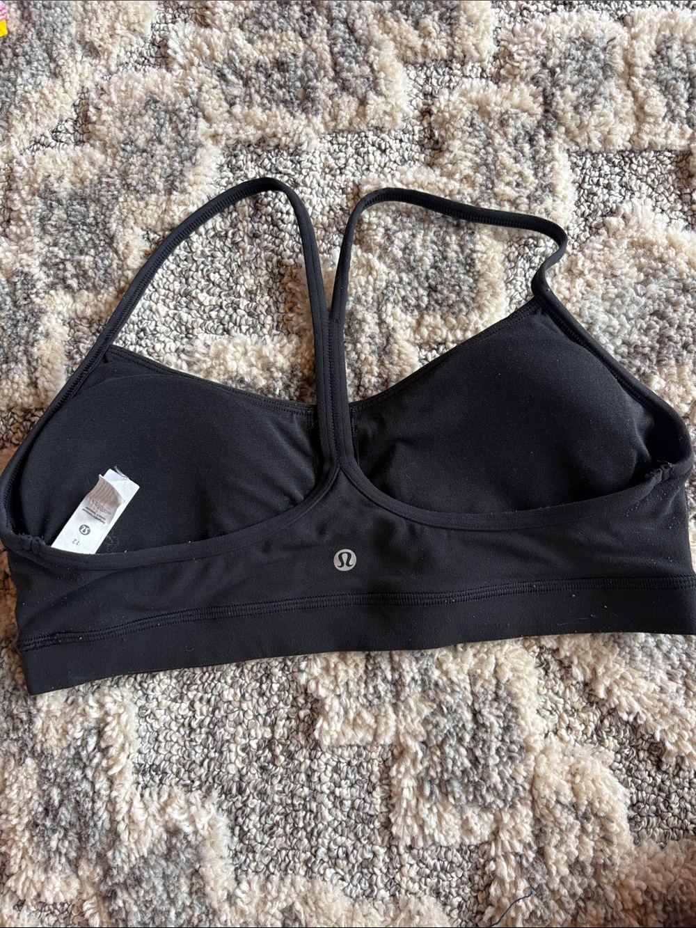 lululemon athletica black y flow bra